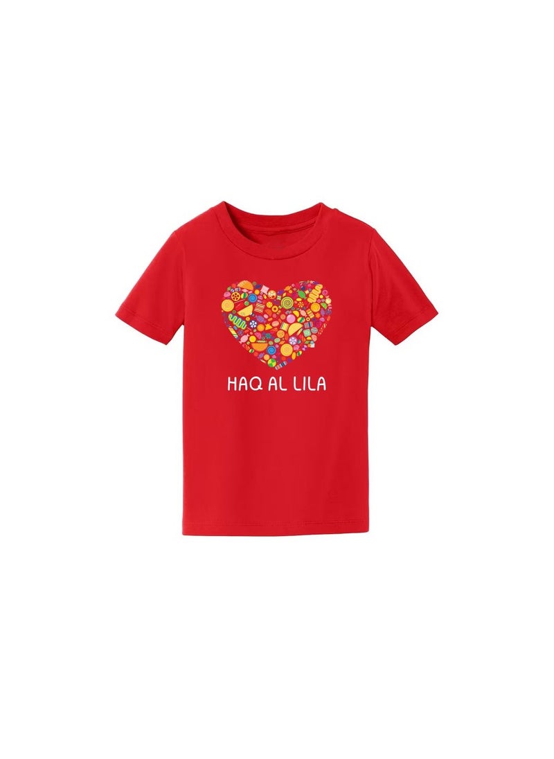 PRINTSHOP4ME Haq Al Laila Kids Unisex Tshirt-Round Neck Tshirt For Boys And Girls|Cotton Fabric Tshirt|Ramadan Festival Tshirt|Half Sleeve Tshirt  - Image 3