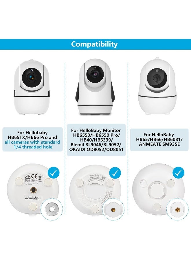 wochel Adjustable Baby Monitor Mount for HelloBaby HB65/HB40/HB6550/HB66/HB6339/HB6550 Pro, ANMEATE SM935E, Universal Baby Monitor Wall Mount with Perfect View and Easy to Install - Image 2