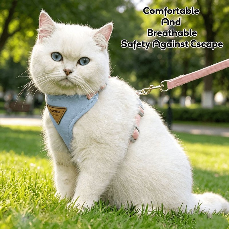 Green Pet Harness and Leash Set Adjustable Vest Style with Paw Print - Image 3