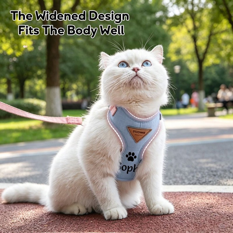 Green Pet Harness and Leash Set Adjustable Vest Style with Paw Print - Image 4