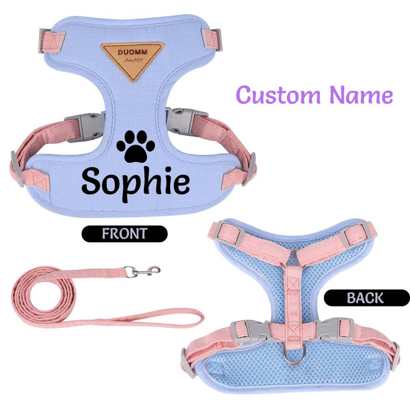 Green Pet Harness and Leash Set Adjustable Vest Style with Paw Print - Image 2