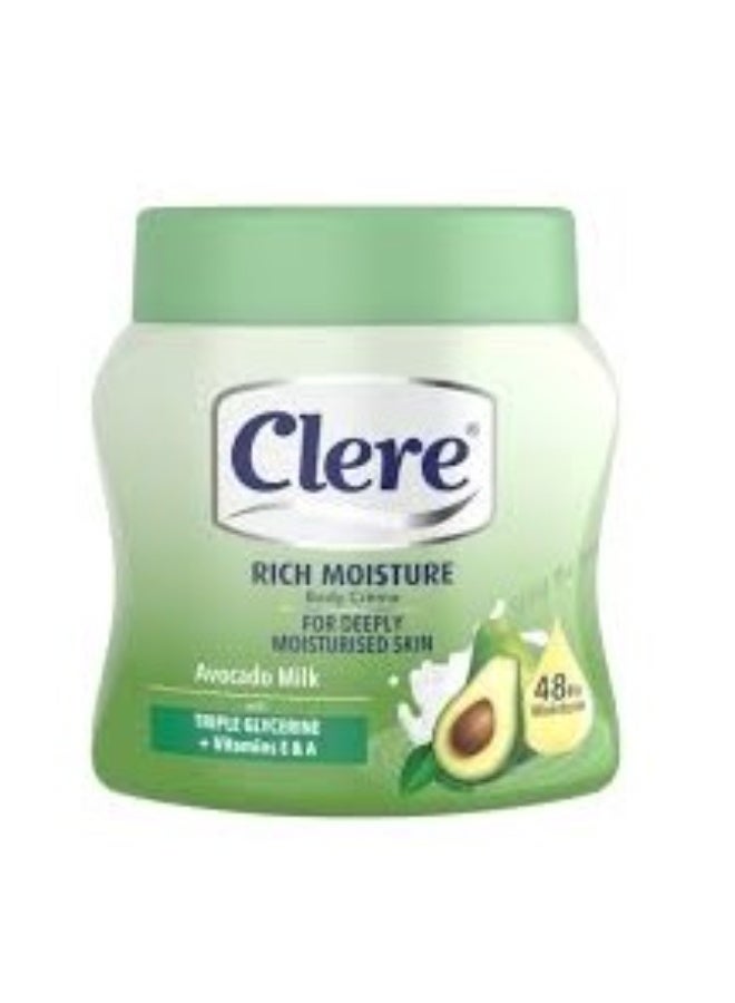 CLERE Moisturizing Body Cream with Avocado Milk