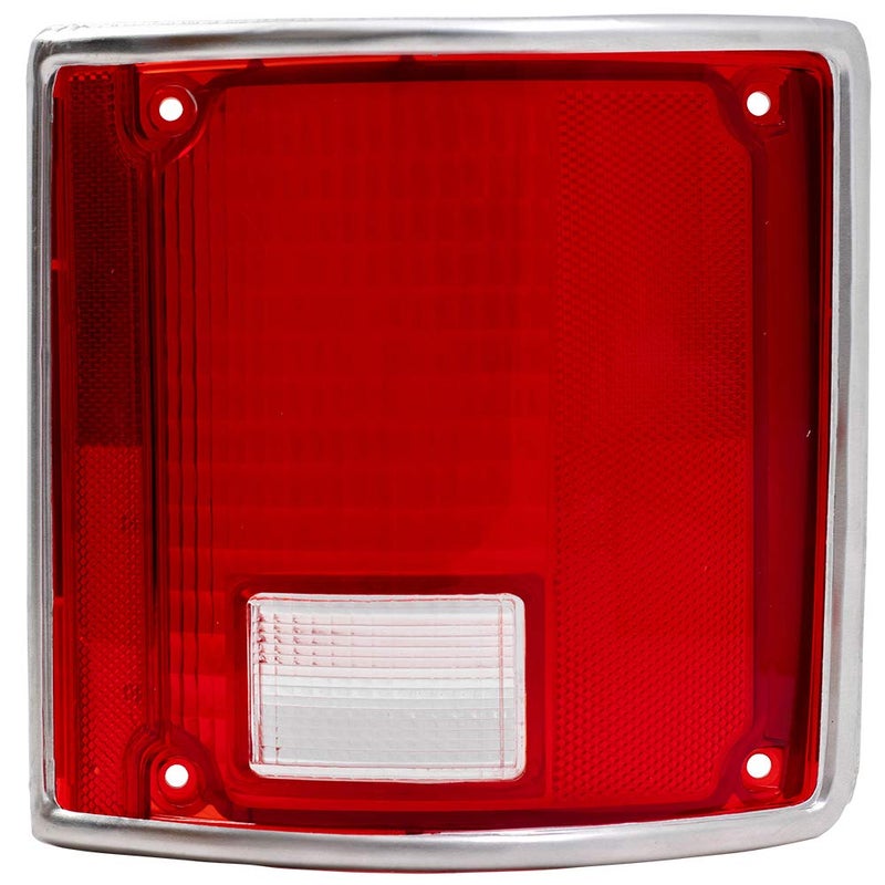 Brock Tail Light Lens for 1975-1986 C10 Lens w/Chrome Trim for 1973-1986 C10 Suburban for 1979-1991 C1500 for 1979-1986 C1500 Suburban for 1975-1986 C20 for 1979-1991 C2500 for 1973-1991 Blazer 5968329 Set - Image 3