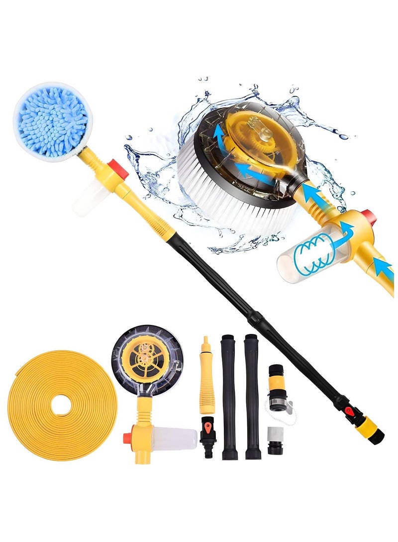 Generic Rotating Car Wash Brush Kit with 5M Hose – Long Handle Auto Foam Brush with Soap Dispenser & High Pressure Nozzle for Cars, RVs, Gardens & Pets  - Image 1