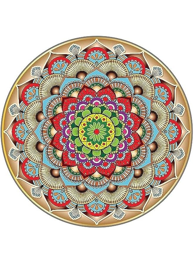 Mandala Puzzle 1000 Pieces for Adults-Colorful Round Jigsaw Puzzle, Challenge Jigsaw Puzzles for Adults - Image 1