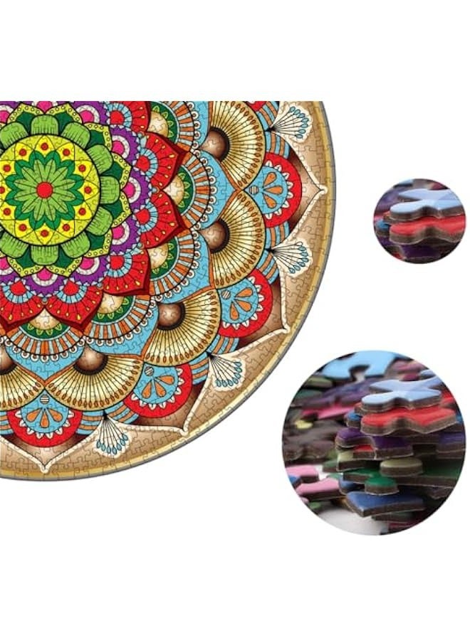 Mandala Puzzle 1000 Pieces for Adults-Colorful Round Jigsaw Puzzle, Challenge Jigsaw Puzzles for Adults - Image 4