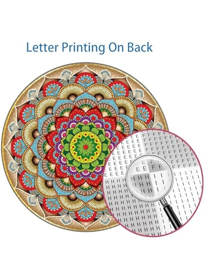 Mandala Puzzle 1000 Pieces for Adults-Colorful Round Jigsaw Puzzle, Challenge Jigsaw Puzzles for Adults - Image 5