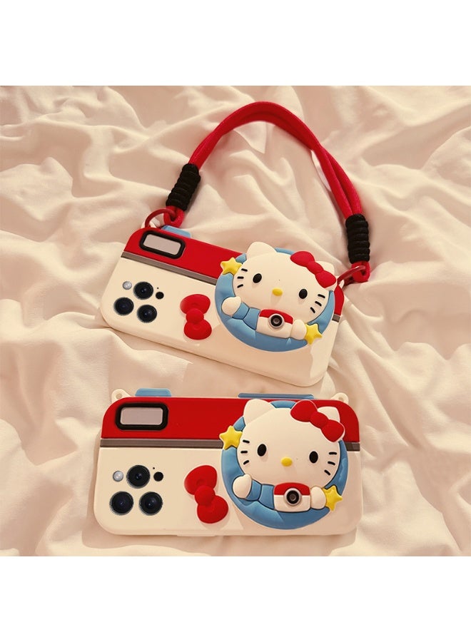 هالو كيتي اي فون 17 مرحبا كيتي حالة الكاميرا على شكل لطيف وأنيق ملحق الحلو - Image 2