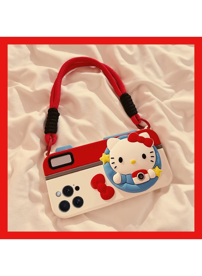 هالو كيتي اي فون 17 مرحبا كيتي حالة الكاميرا على شكل لطيف وأنيق ملحق الحلو - Image 1