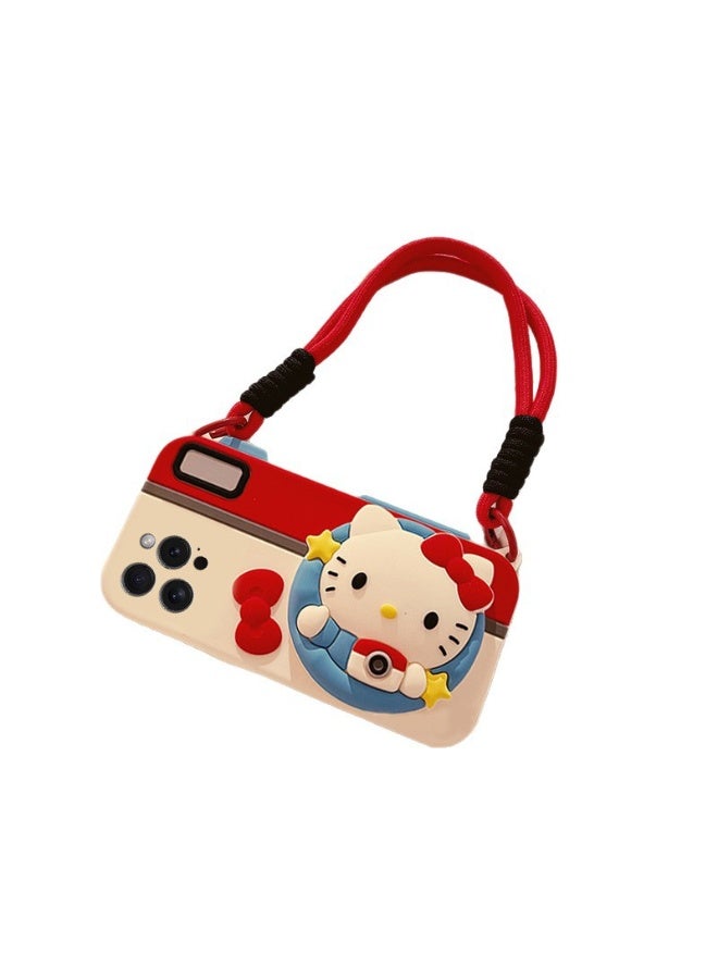 هالو كيتي اي فون 17 مرحبا كيتي حالة الكاميرا على شكل لطيف وأنيق ملحق الحلو - Image 4