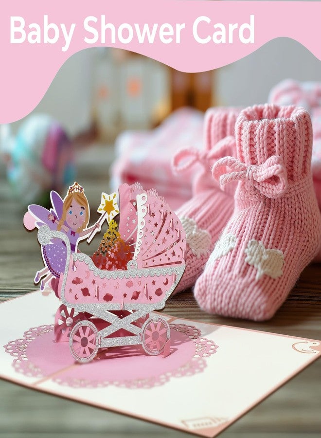 Magic Ants Greeting Card, New Baby Girl, Pop-Up Baby Shower Card, Congratulations Card, First Birthday Card for Girls, Pink, 7.9 x 5.9 inches - Image 2