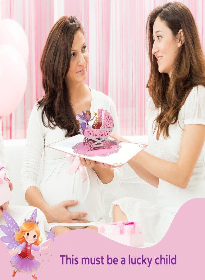 Magic Ants Greeting Card, New Baby Girl, Pop-Up Baby Shower Card, Congratulations Card, First Birthday Card for Girls, Pink, 7.9 x 5.9 inches - Image 4