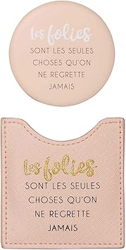 Draeger Mirror The Folies Are Round Pocket Mirror to Take Anywhere Any Occasion Dimensions 85 cm x 8 cm - Image 2