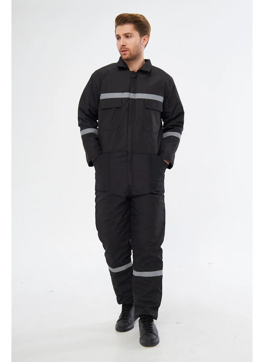 Orange Safety Complete Cold Weather Coverall Reflective Quilted