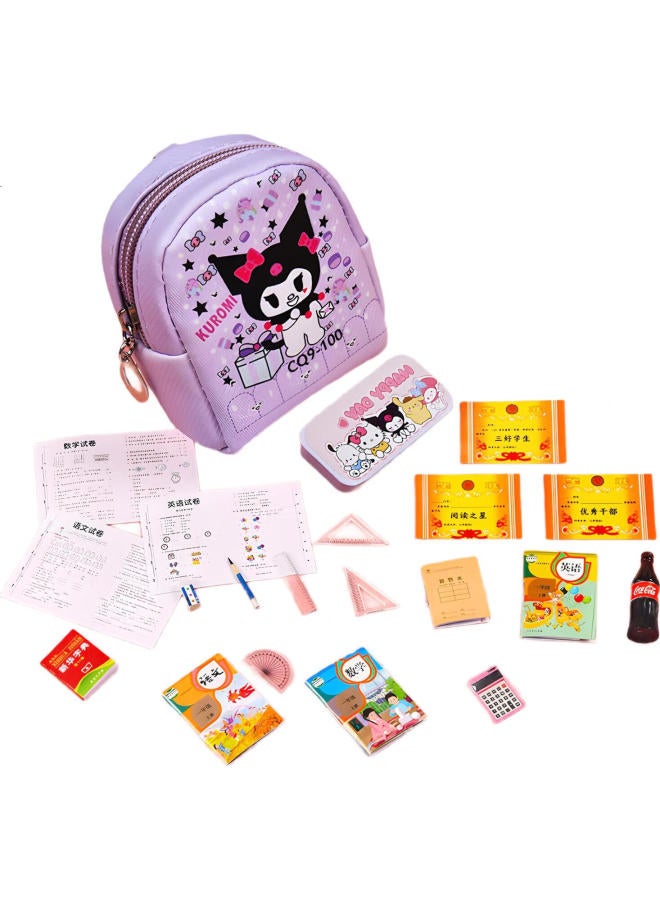 Letrel Lezhe Kuluomi Mini Backpack, Children'S Realistic Pretend Play Toy, For Girls And Boys Aged 6-10, Blind Box Miniature Food Toy - Image 2