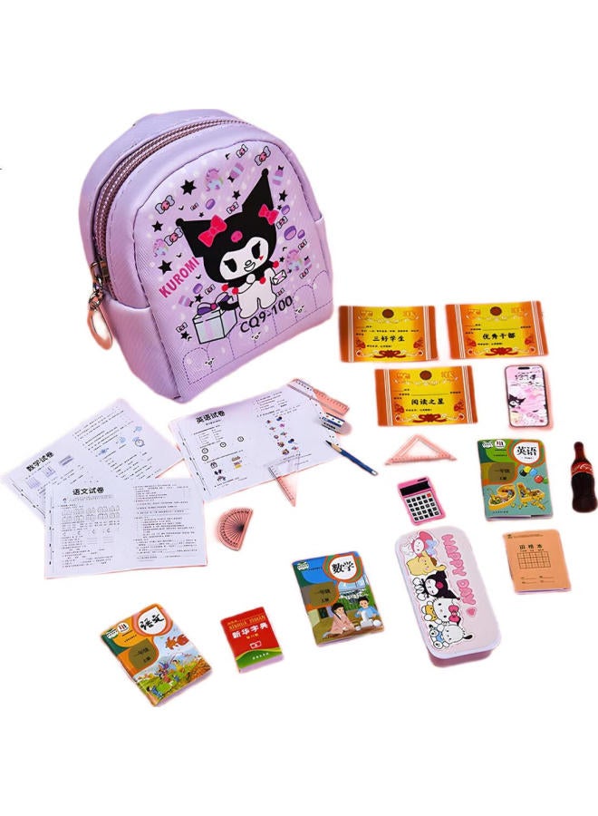 Letrel Lezhe Kuluomi Mini Backpack, Children'S Realistic Pretend Play Toy, For Girls And Boys Aged 6-10, Blind Box Miniature Food Toy - Image 3