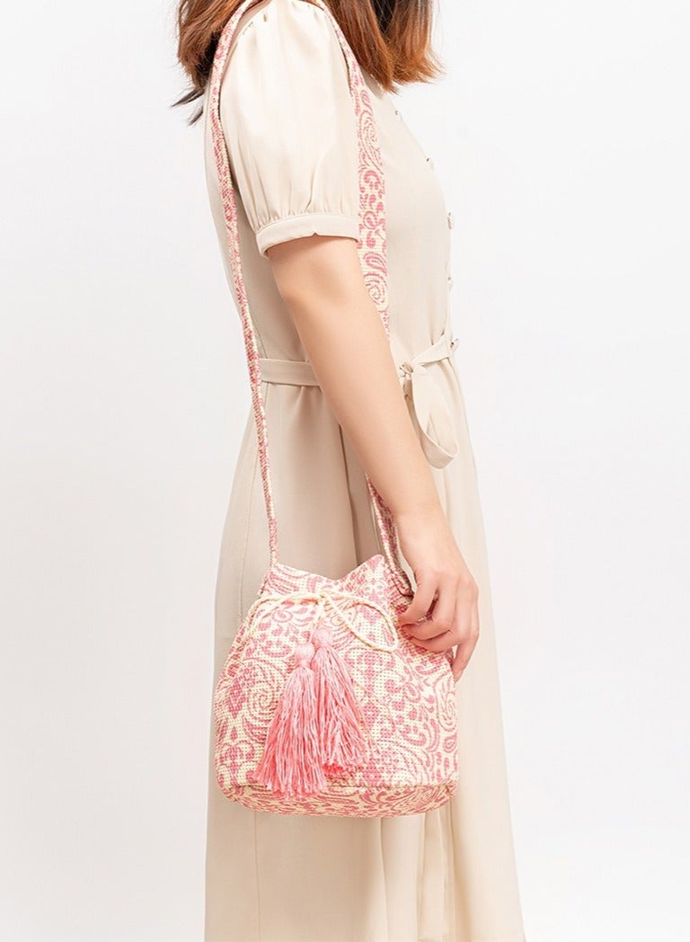 Bohemian Crossbody Bucket Bag for Women | Ethnic Printed Canvas Tote | Lightweight Commuter & Travel Bag - Image 3