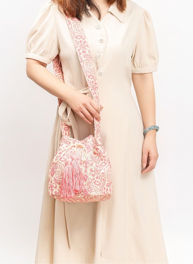 Bohemian Crossbody Bucket Bag for Women | Ethnic Printed Canvas Tote | Lightweight Commuter & Travel Bag - Image 2