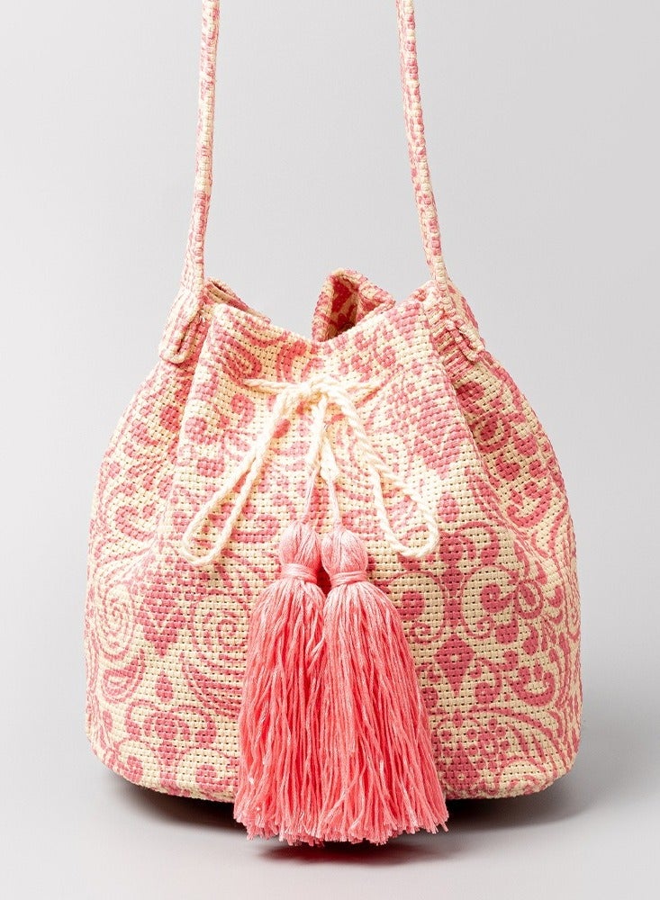 Bohemian Crossbody Bucket Bag for Women | Ethnic Printed Canvas Tote | Lightweight Commuter & Travel Bag - Image 1