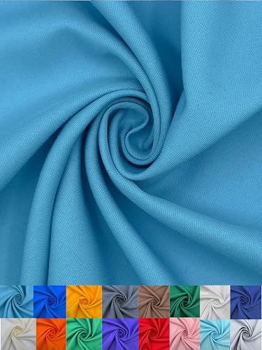 Eovea Poplin Fabric by The Yard 100 Polyester Poly Poplin 60 Wide Apparel Uniforms Tablecloths Home Dcor Sewing DIY CraftsTurquoise1 Yard - Image 1
