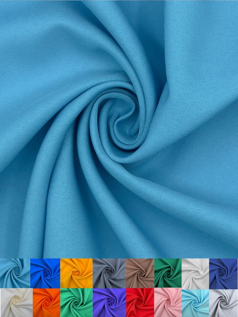 Eovea Poplin Fabric by The Yard 100 Polyester Poly Poplin 60 Wide Apparel Uniforms Tablecloths Home Dcor Sewing DIY CraftsTurquoise1 Yard - Image 3