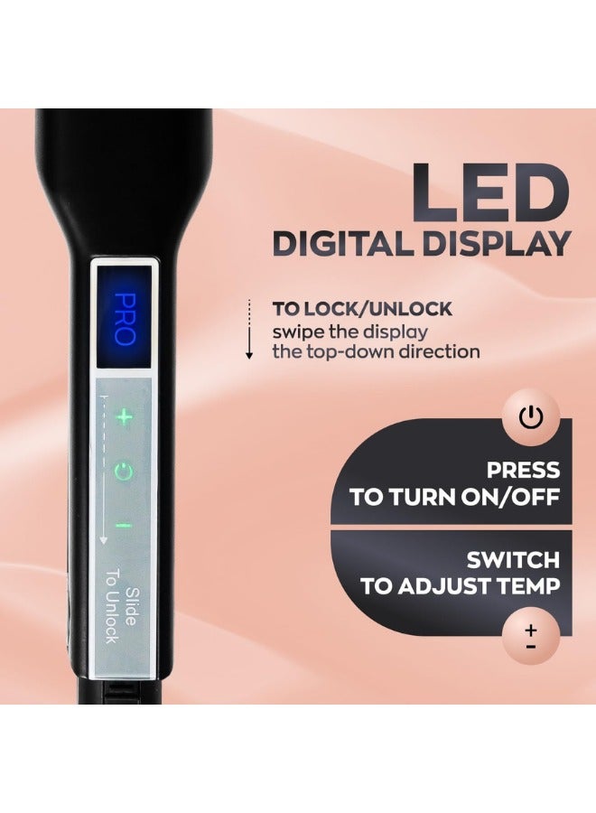Tashe Hair Straightener | Hair Iron – Fast Heating 230°C | Floating Titanium Plates & Touch Sensor Display | Sleek Design for Straightening & Curling  - Image 5