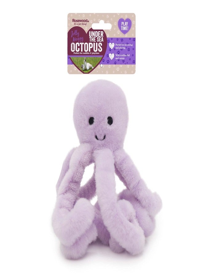 Rosewood Jolly Moggy Under The Sea Oversized Plush Octopus Cat Toy Mixed - Image 1