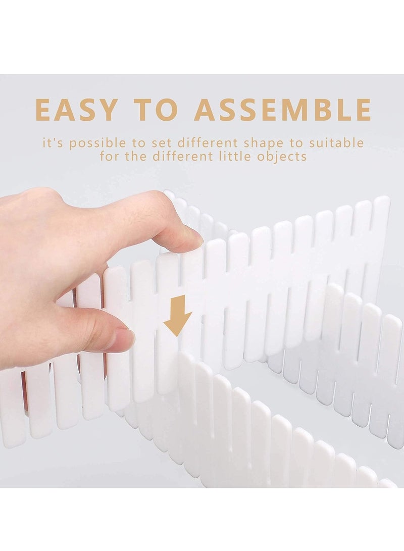 فاصل للدرج، منظم تخزين DIY قابل للتعديل لتنظيف السكاكين والمكياج والملابس والفساتين والمكاتب والصناديق في المطبخ والحمام والغرفة النوم والمكتب، قابل للتقطيع حسب الرغبة (4 قطع) - Image 5