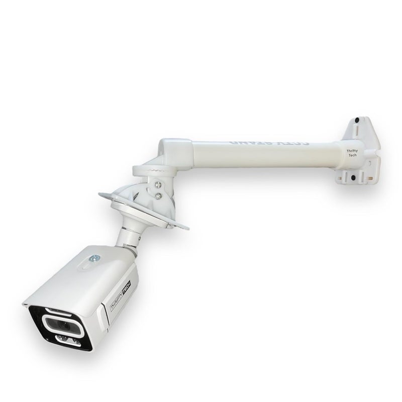 Thrifty Tech 24" Heavy Duty (Hard PVC Pipe) Wall Mounting Bracket/Stand for Bullet Camera, Universal Indoor & Outdoor Usage, CCTV Camera Wall Mounting Bracket Stand for Bullet & Box Camera (24"). - Image 1