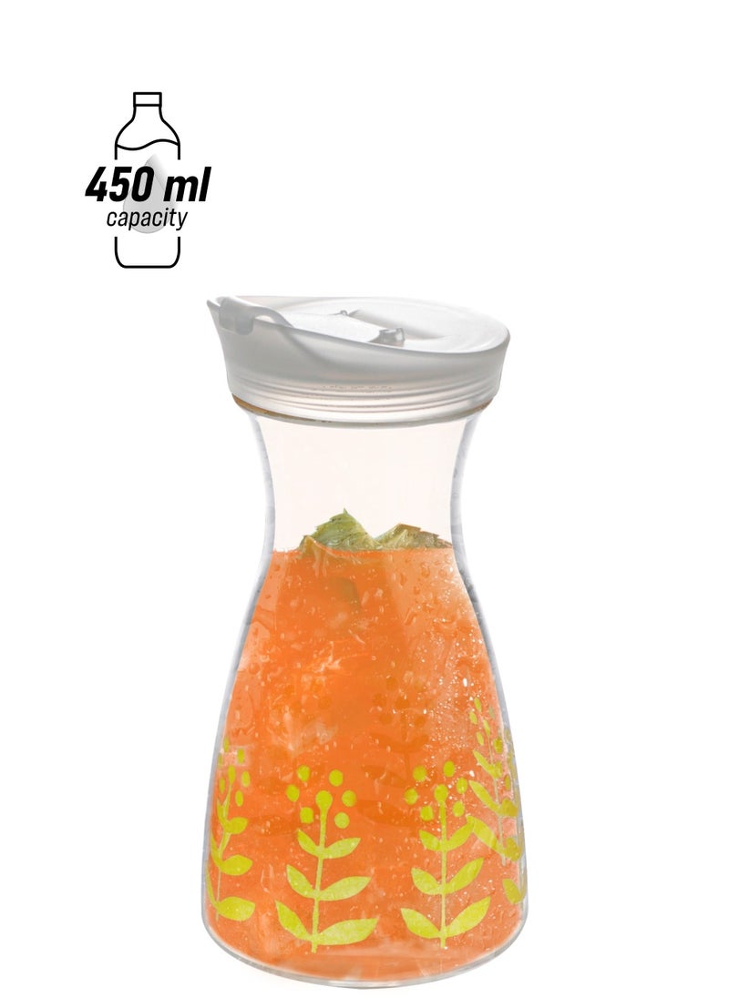 Life Smile - LIFE SMILE BPA-Free Shatterproof Acrylic Water Bottle with Durable Leakproof Lid - Perfect Juice Pitcher for Water, Iced Tea, Beverages, and Cold Brew(450 ML) - Image 1