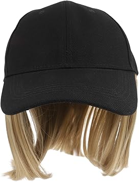 Lurrose Baseball Cap Wig Hair Extensions Adjustable Womens Hat with Synthetic Wig Attached - Image 1