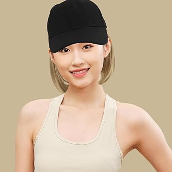 Lurrose Baseball Cap Wig Hair Extensions Adjustable Womens Hat with Synthetic Wig Attached - Image 5