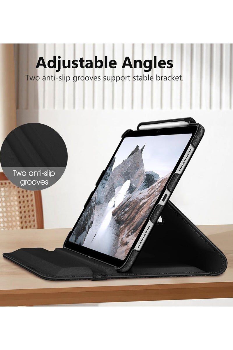 DUSALA 360° Rotating Case for iPad (A16) 11th Generation (2025) iPad 10th Generation 10.9 Inch (2022) [Built-in Pencil Holder] 360 Degree Rotating Protective Stand Cover- Black - Image 3