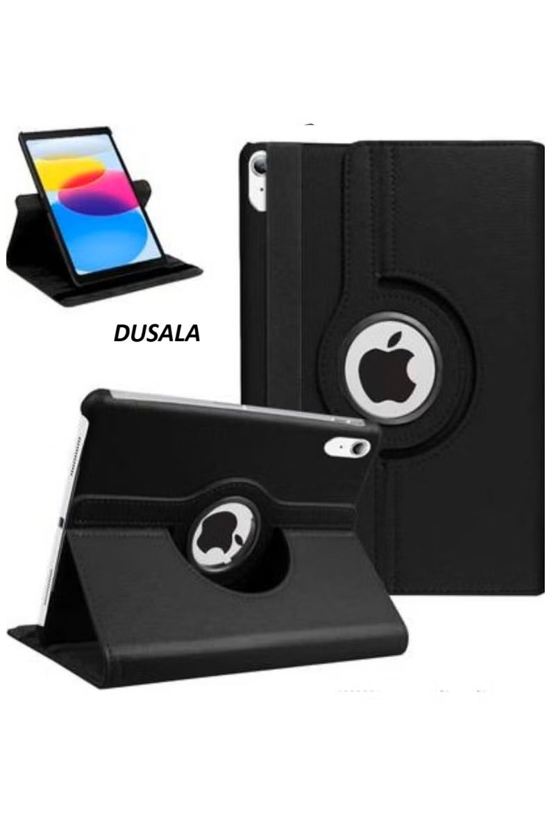 DUSALA 360° Rotating Case for iPad (A16) 11th Generation (2025) iPad 10th Generation 10.9 Inch (2022) [Built-in Pencil Holder] 360 Degree Rotating Protective Stand Cover- Black - Image 1