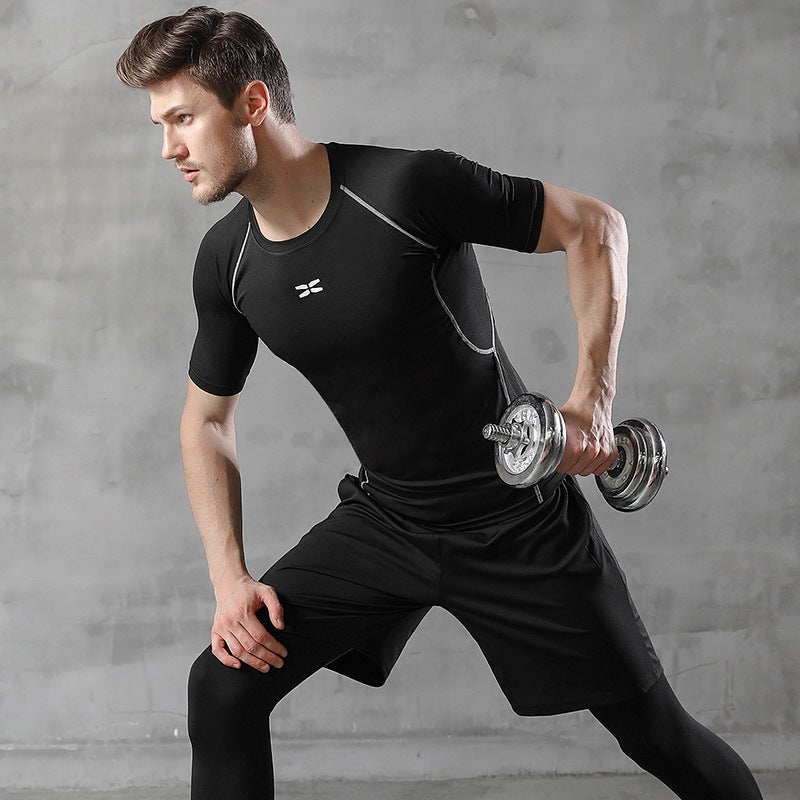 Men's 3-Piece Slim Fit Tracksuit Set for Running Training - Image 1