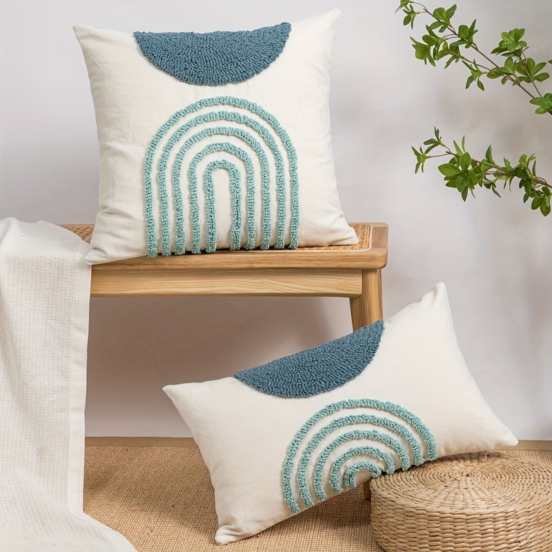 Coli Brown Geometric Semi Circular Pillow Cover Velvet Nordic Modern Decor for Model Room BnB Hotel - Image 4