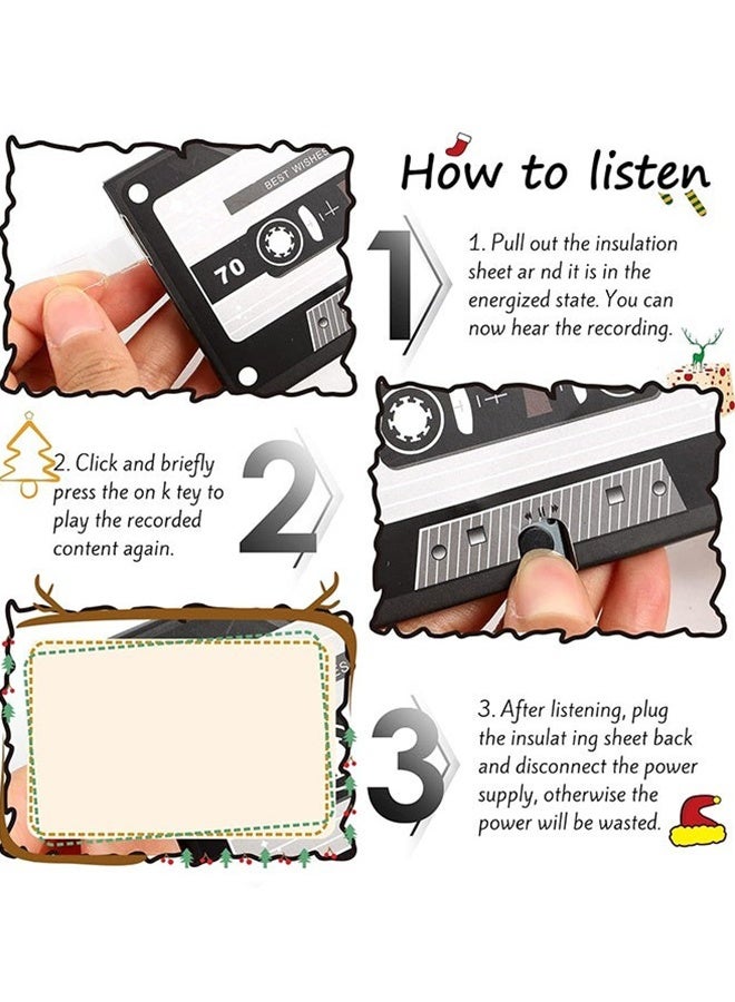 Wffo Voice Greeting Card – 60 Second Recordable Audio Card with Playback – Retro Cassette Talking Sound Card – Personalized Voice Message Greeting for Birthday, Wedding, Anniversary, Special Occasions – Blue - Image 5