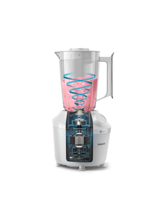 Philips Plastic Jar Blender - 1 Speed + Pulse, Comes with a Mill + Chopper, 1.9 L 450 W HR2041/30 White - Image 2
