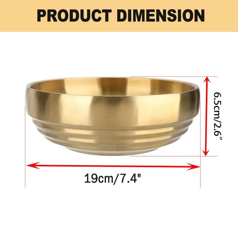 GUSHBIN Key Bowl for Entryway Table Decorative Key Dish for Organizing Tabletop Catch All Bowl Gold Fruit Bowls for Kitchen Counter, Coffee Table,7.4 Inches - Image 3