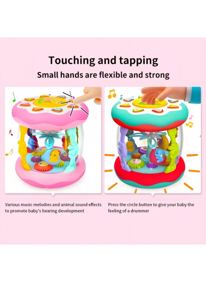 Children'S Musical Drum Toy - Animal Rotating Projector Light Strip, Colorful Lights And Animal Sound Effects, Interactive Toy, Perfect Gift For Both Boys And Girls, Sensory Play, Child-Friendly Design, Great For Christmas Stocking Stuffing. - Image 1