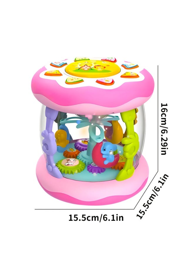 Children'S Musical Drum Toy - Animal Rotating Projector Light Strip, Colorful Lights And Animal Sound Effects, Interactive Toy, Perfect Gift For Both Boys And Girls, Sensory Play, Child-Friendly Design, Great For Christmas Stocking Stuffing. - Image 2