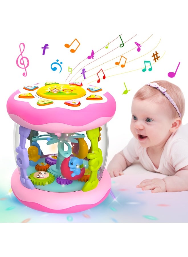 Children'S Musical Drum Toy - Animal Rotating Projector Light Strip, Colorful Lights And Animal Sound Effects, Interactive Toy, Perfect Gift For Both Boys And Girls, Sensory Play, Child-Friendly Design, Great For Christmas Stocking Stuffing. - Image 3