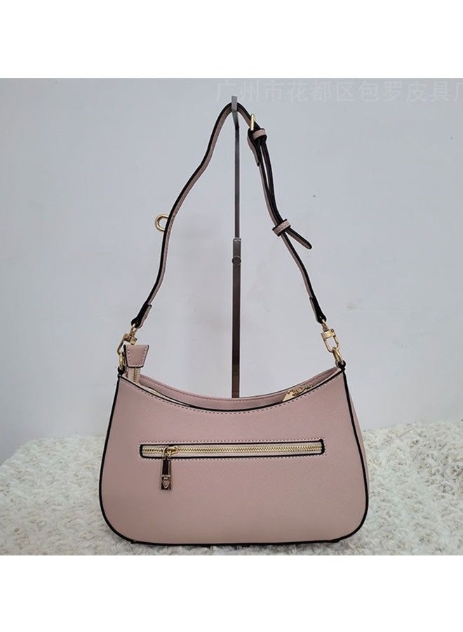 GUESS Women's Zipper Shoulder Bag PU Handbag Pink 29cm * 18cm * 6cm - Image 5