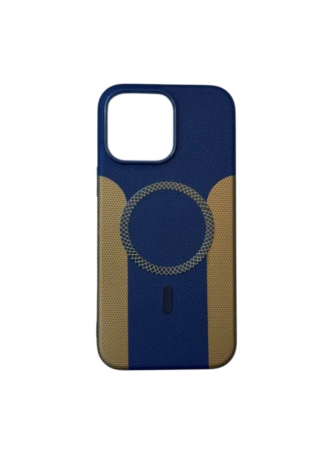 Maxora iPhone 16 Pro Max Leather Case Magsafe, Blue - Image 1