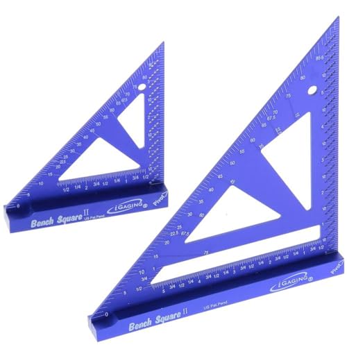 iGaging Bench Square 4" & 7" (Aluminum, Set), Tri Square Set, #36-BS-47-A - Image 1
