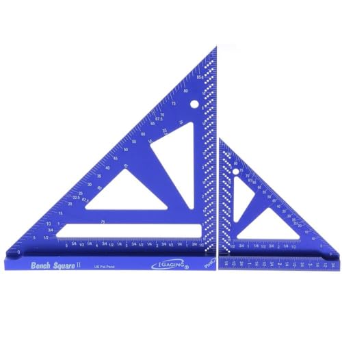 iGaging Bench Square 4" & 7" (Aluminum, Set), Tri Square Set, #36-BS-47-A - Image 3