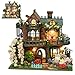 Plustopoy DIY Miniature House Kit  DIY Mini House Building Kit  Wooden Dollhouse Miniature Kit Tiny Garden House Diorama Building Kits with Light  3D Puzzle Adult Craft Unique Gift - Image 2