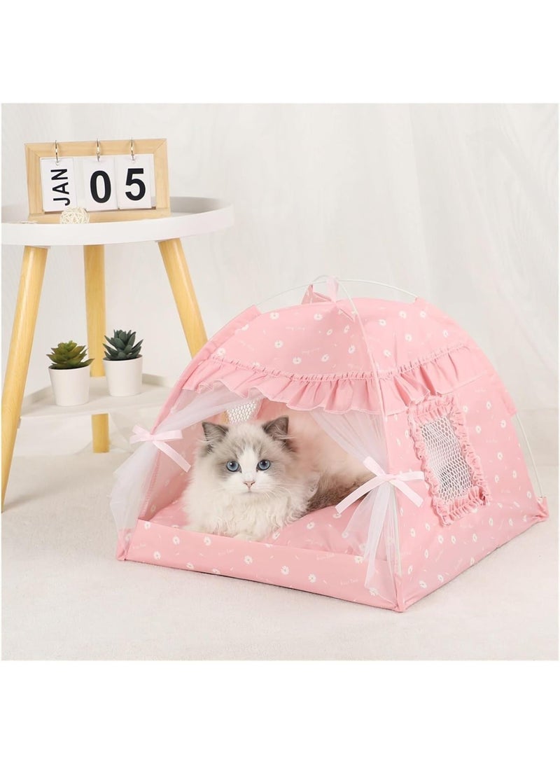 GGOOT Cat tent Pet Tent Bed Cats House Supplies Products Accessories Furniture Beds Kitten Tents(D,Small) - Image 1