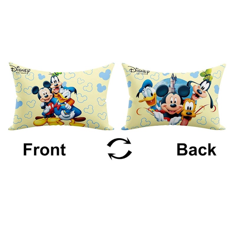 Kuber Industries 2 Pcs Kid's Disney Mickey Team Pillow for Sleeping | Cozy & Fluffy Super Soft Pillow | 12x18 Inches - Cream - Image 4