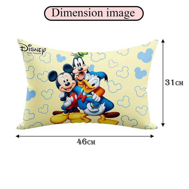 Kuber Industries 2 Pcs Kid's Disney Mickey Team Pillow for Sleeping | Cozy & Fluffy Super Soft Pillow | 12x18 Inches - Cream - Image 3